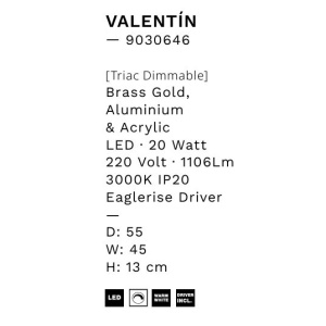 Plafoniera LED design deosebit Valentin - Img 3