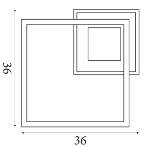 Plafoniera LED design geometric Quadrate 36cm - Img 6