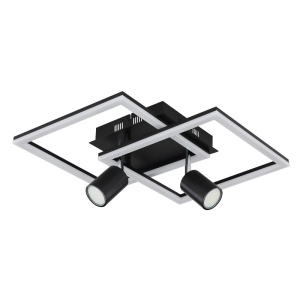 Plafoniera LED design indistrial Danny negru 42x42cm 135561 universul-luminii.ro
