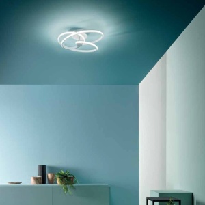 Plafoniera LED design modern Diva 52cm, auriu, alb sau titan 227181 universul-luminii.ro