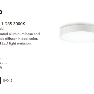 Plafoniera LED design modern HALO PL1 D35 3000K 223186 51241 universul-luminii.ro