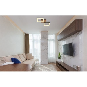 Plafoniera LED design modern Kerry negru, maro 30W 61301 universul-luminii.ro