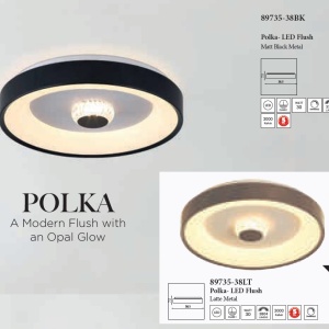 Plafoniera LED design modern Polka negru - Img 7
