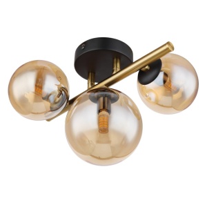 Plafoniera LED design modern Riha negru, alama 114391 universul-luminii.ro