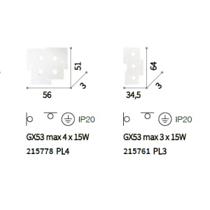 Plafoniera LED design modern TOTEM PL6 alb 215785 72171 universul-luminii.ro