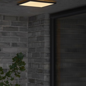 Plafoniera LED design silm IP54 baie Oja square 29 negru 3000K - Img 5