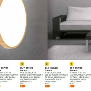 Plafoniera LED design slim BULLY D-28cm maro 234131 universul-luminii.ro