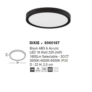 Plafoniera LED design slim DIXIE 22cm 121891 universul-luminii.ro