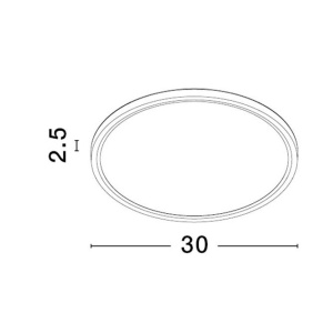 Plafoniera LED design slim DIXIE 30cm 66941 universul-luminii.ro
