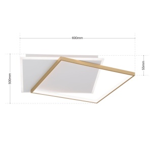 Plafoniera LED design slim EMANUEL auriu/alb - Img 8
