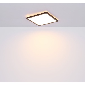 Plafoniera LED design slim Sapana negru 42x42cm 212881 universul-luminii.ro