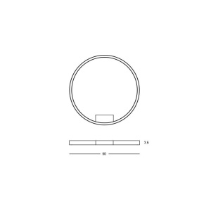 Plafoniera LED dimabila design slim Ridley negru D-60cm 153741 universul-luminii.ro