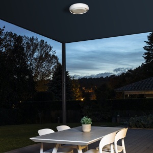 Plafoniera LED exterior iluminat minimalist IP44 ANGA 29cm alba 127831 universul-luminii.ro