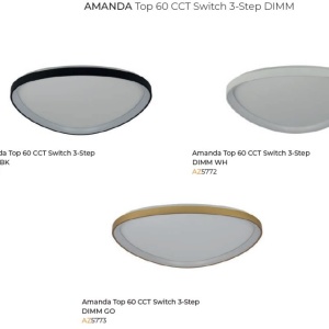 Plafoniera LED moderna AMANDA TOP 60 3-STEP DIMM aurie 144451 universul-luminii.ro