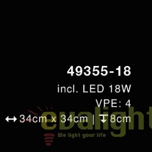 Plafoniera LED moderna cu cristal K5 MARGO 18 Watt 49355-18 GL 68001 universul-luminii.ro
