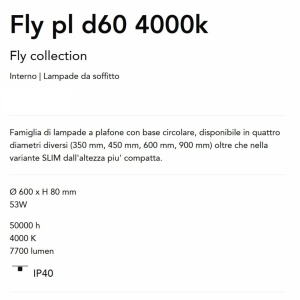 Plafoniera LED moderna Fly pl d60 4000k negru 242511 universul-luminii.ro