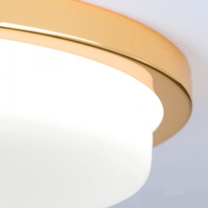 Plafoniera LED moderna LEROX 30cm aurie 24K 95541 universul-luminii.ro