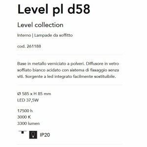 Plafoniera LED moderna LEVEL PL D58 93131 universul-luminii.ro