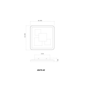 Plafoniera LED moderna LORAINE 48x48cm - Img 8