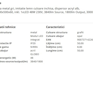 Plafoniera LED moderna NIRRA 48W 202501 universul-luminii.ro