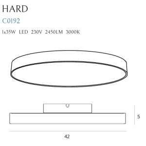 Plafoniera LED moderna smart HARD 42cm Tuya Application - Img 2