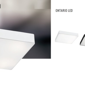Plafoniera LED patrata design slim ONTARIO 25cm neagra 104211 universul-luminii.ro