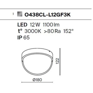 Plafoniera LED pentru exterior IP65 Mon 227081 universul-luminii.ro