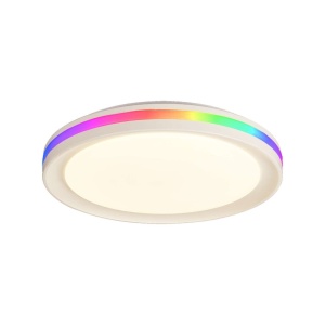 Plafoniera LED RGB dimabila cu telecomanda GAMER alba