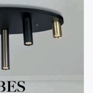 Plafoniera neagra cu 6 spoturi GU10 Tubes 562561 universul-luminii.ro