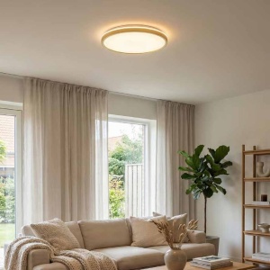 Plafoniera slim LED CCT BOVE auriu 50cm