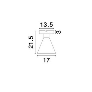 Plafoniera, Spot aplicat LED, Metal, Sticla, Fumuriu, Voi 168591 universul-luminii.ro