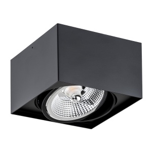 Plafoniera Spot aplicat tavan directionabil RODOS PLUS 1 negru 104881 universul-luminii.ro