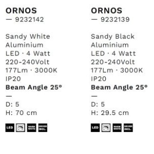 Plafoniera/Spot LED reglabil stil minimalist ORNOS alB H-49,5cm 237831 universul-luminii.ro