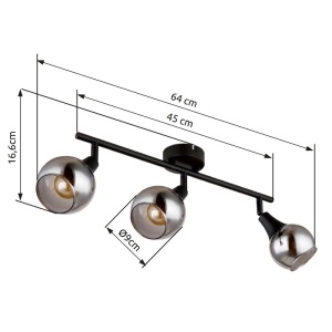 Plafoniera stil minimalist GLYPTAR 3L 240961 universul-luminii.ro