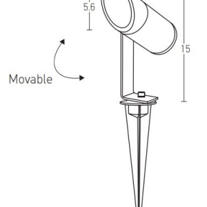 Proiector LED cu tarus iluminat exterior decorativ IP65 Royle 154421 universul-luminii.ro