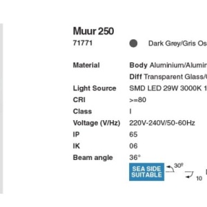 Proiector LED de exterior IP65 MUUR 250 215121 universul-luminii.ro