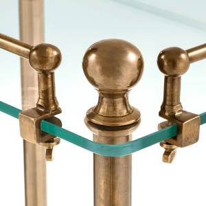 Raft design LUX pentru baie sau sufragerie Rack Devon alama vintage - Img 3