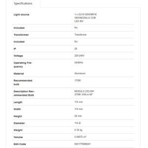 Rama Spot directionabil, incastrabil, alb, diametru 11cm ARGON-R, 43401 181181 universul-luminii.ro