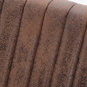 Scaun cu brate design retro Big Aston microfibra maro vintage - Img 2