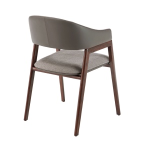 Scaun cu brate tapitat design italian Nogal - Img 4
