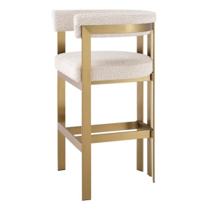 Scaun de bar design LUX, Bar Stool Clubhouse crem - Img 3