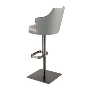 Scaun de bar pivotant cu inaltime reglabila Stool gri - Img 4