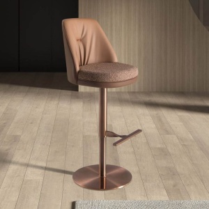 Scaun de bar pivotant cu inaltime reglabila Stool maro