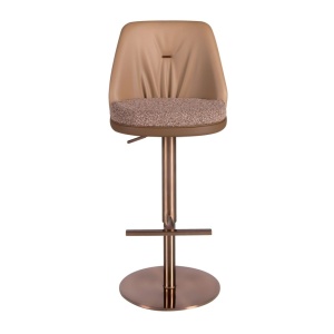 Scaun de bar pivotant cu inaltime reglabila Stool maro - Img 5