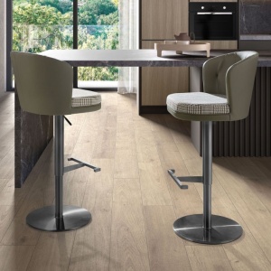Scaun de bar pivotant cu inaltime reglabila Stool verde inchis - Img 3