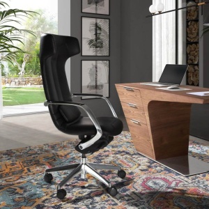 Scaun de birou modern piele sintetica Black