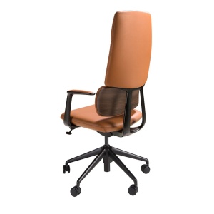 Scaun de birou modern piele sintetica Brown - Img 4