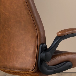 Scaun de birou modern piele sintetica Brown - Img 8
