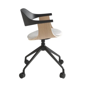 Scaun de birou pivotant design modern Gris-Negro - Img 4