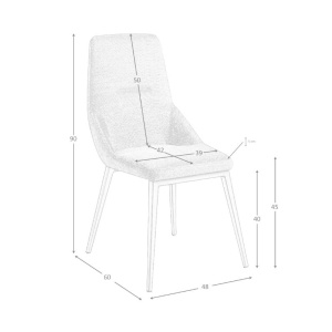 Scaun deosebit design LUX Light grey - Img 10
